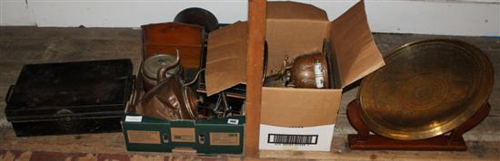 Quantity of copper, brass, tins etc